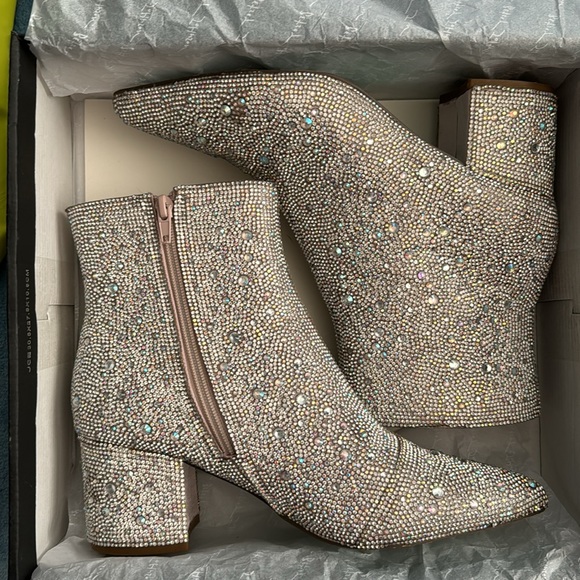 Betsey Johnson Kyla Sparkly Rhinestone Boots - Picture 9 of 10